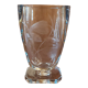 Vase en cristal taillé décor de poissons