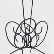 Vintage 1950s butterfly magazine rack - black steel