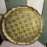 Large vintage Florentine wooden tray