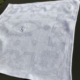 6 pL towels square damask cotton