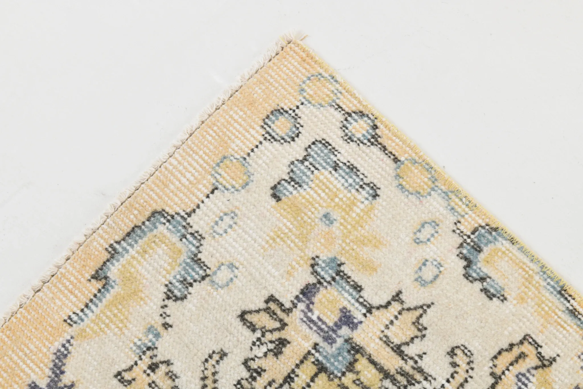 5x9 Vintage Persian Pale Yellow Rug, Rugs For Living  Room Carpet, 169x271