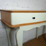 vintage relooked solid birch console