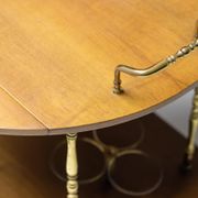 Brass and walnut bar cart by Cesare Lacca