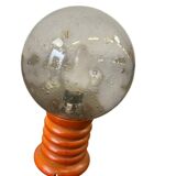 Lampe boule vintage orange / lampe de table