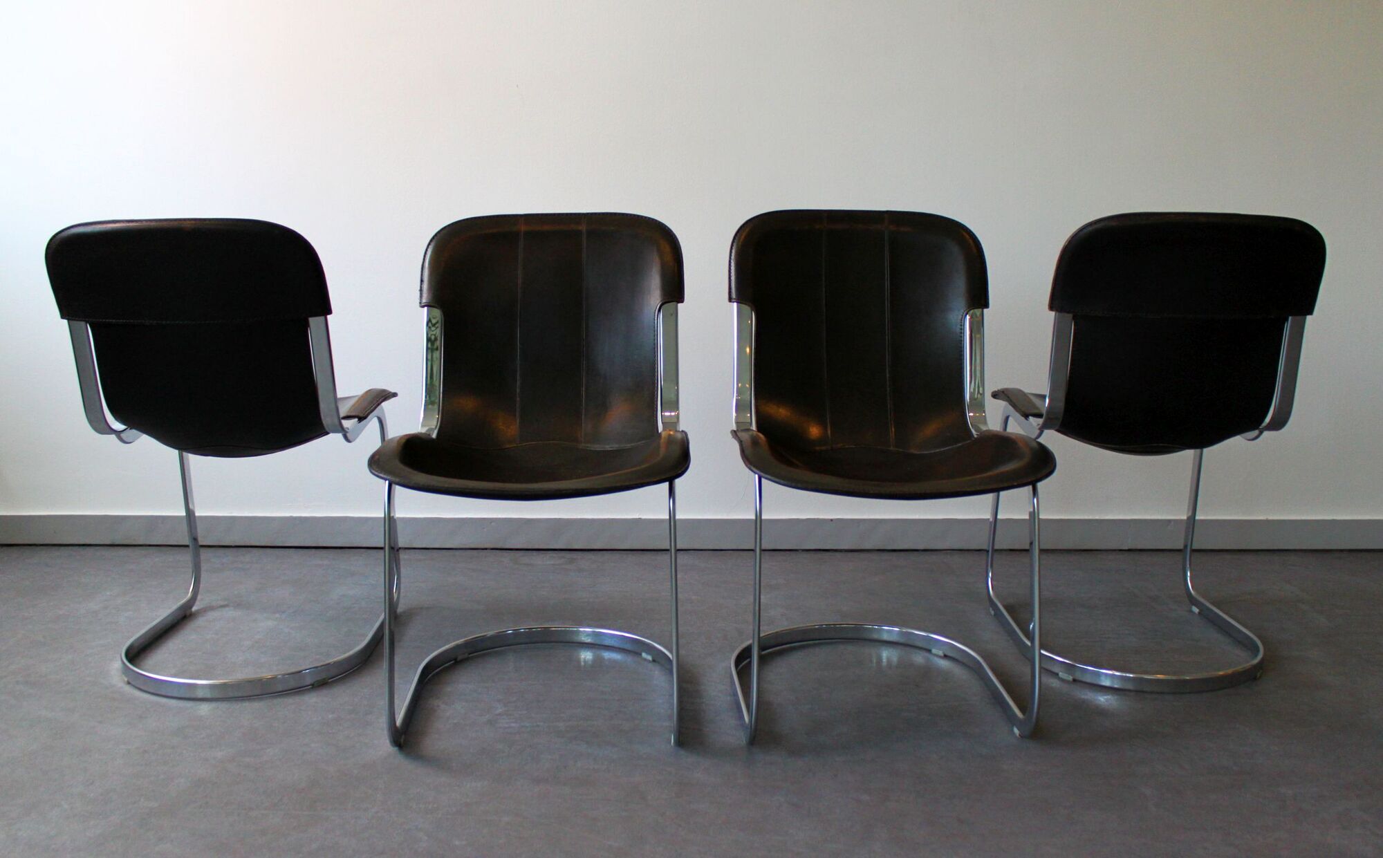Set of 4 chairs C2 for Cidue, Italy, 1970.