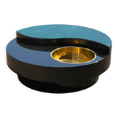 Rotating coffee table Yin Yang by Willy Rizzo, brass, 1970s