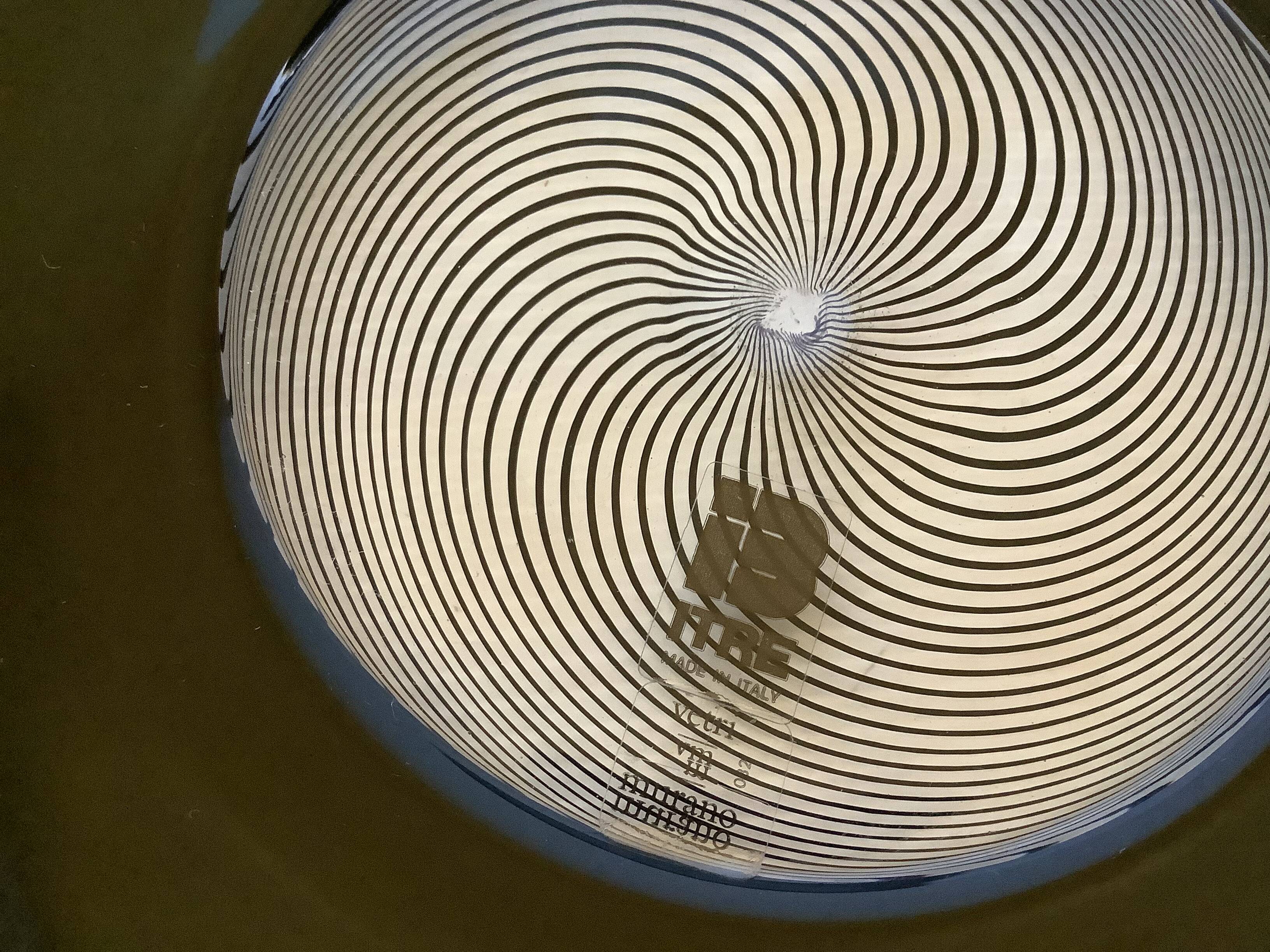 Murano Itre Vetri large spiral dish bowl