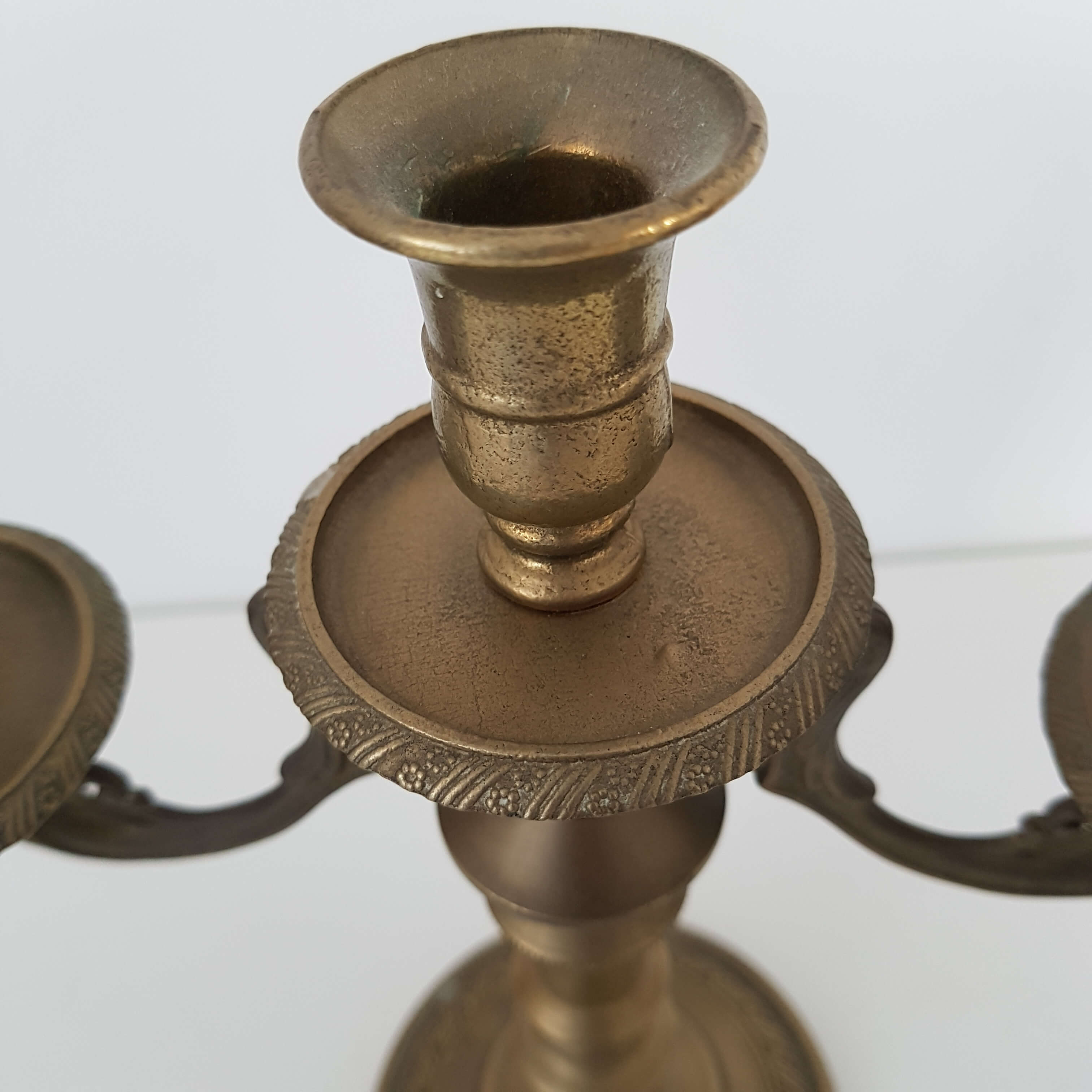 Old brass chandelier 3 branches