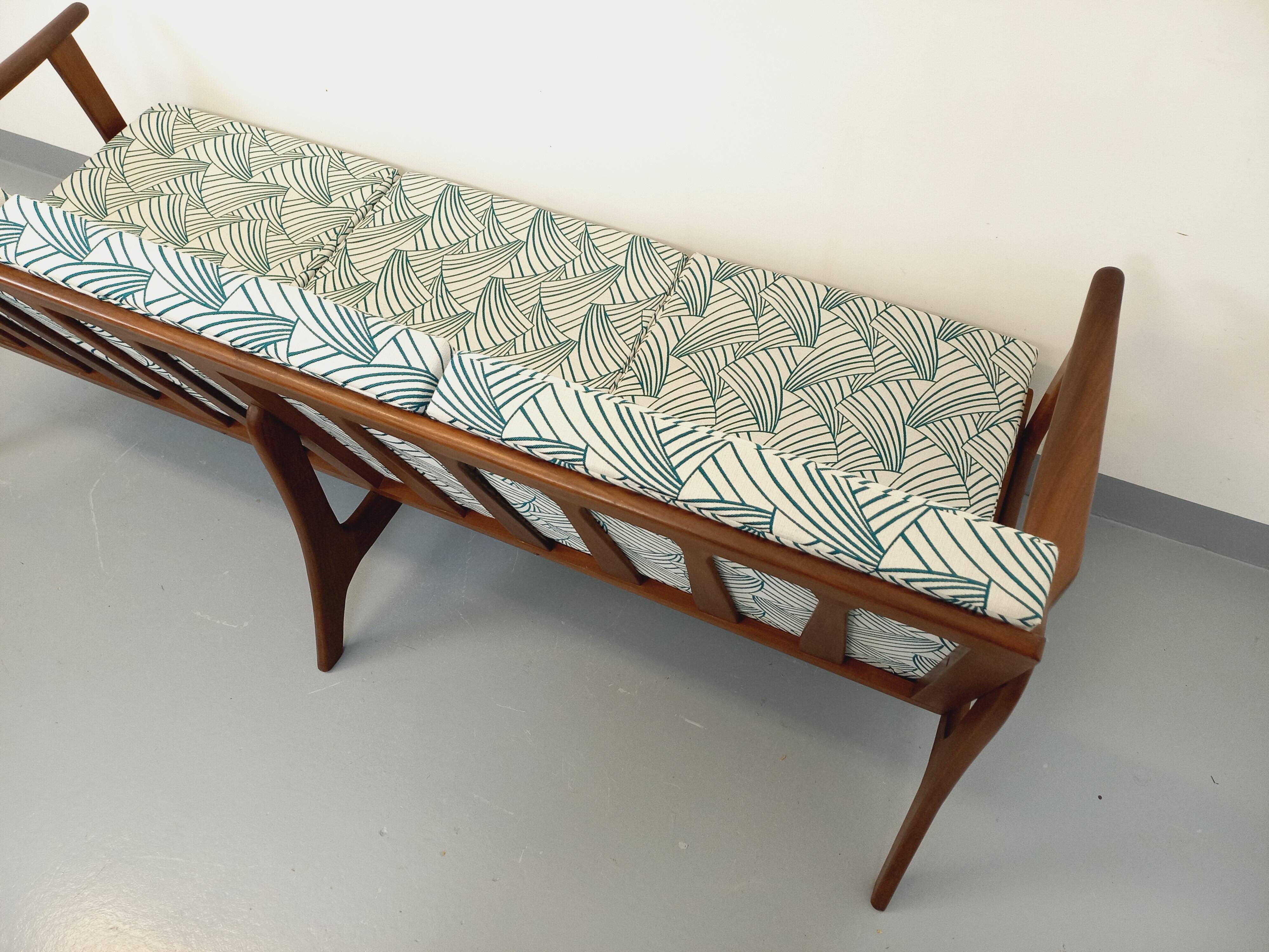 Scandinavian 3-seater sofa bench by Arne Wahl Iversen for Komfort in teak