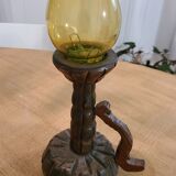 Vintage wooden candle holder