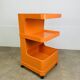 Flair dessert for Prisunic in orange plastic, seventies.