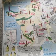 Vintage school map MDI FRANCE The Seine