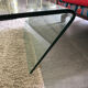 Sleek glass coffee table design