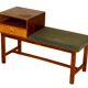 Oak telephone bench, Sweden, 1960