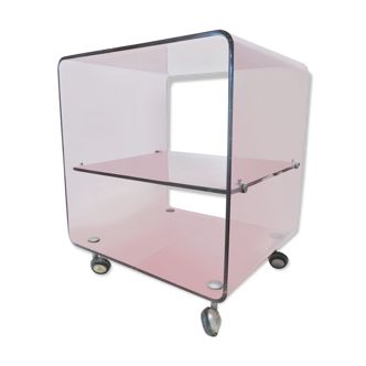 Table d'appoint en plexiglas Michel Dumas