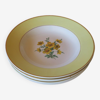 6 assiettes creuses vintage