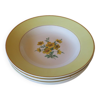 6 assiettes creuses vintage