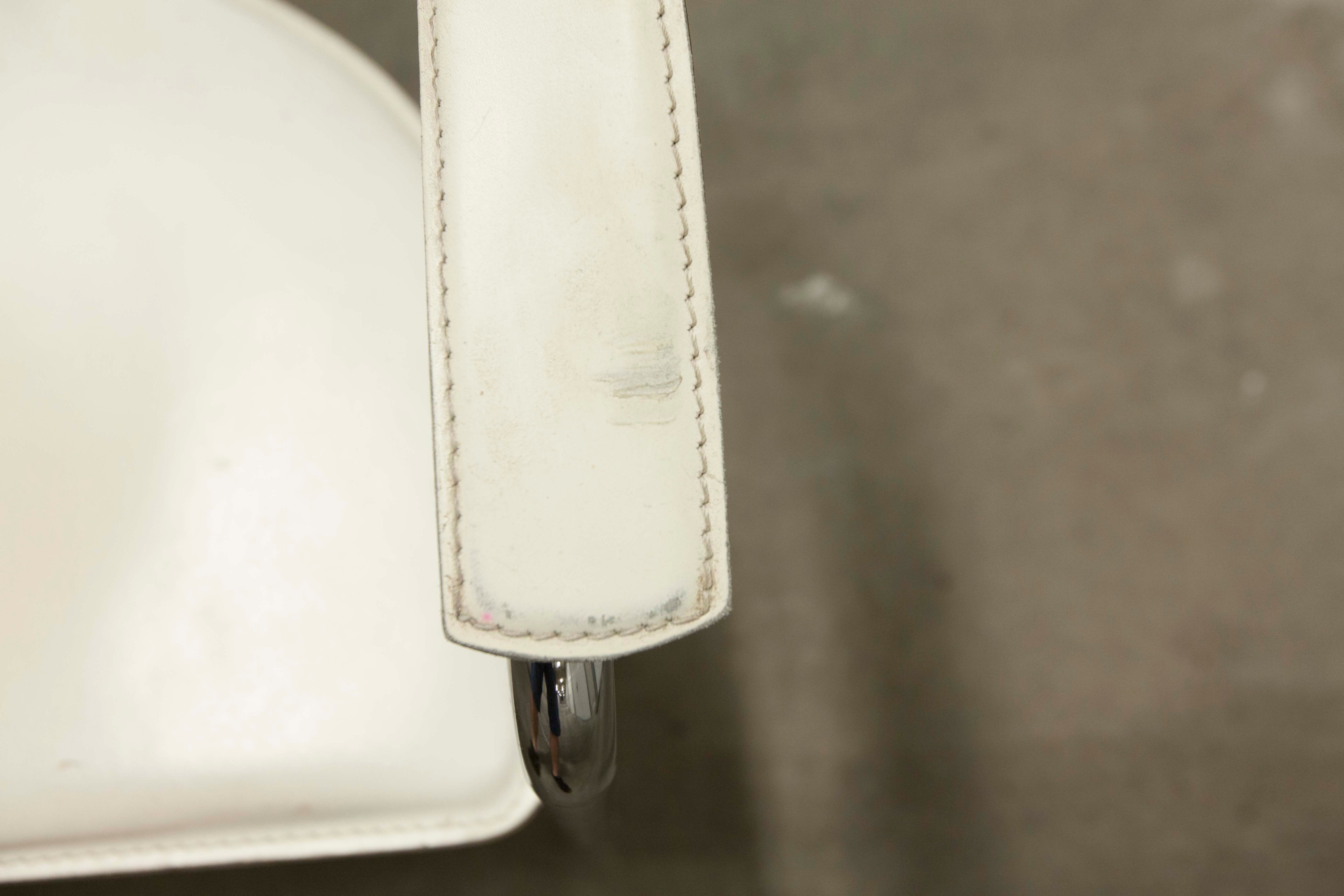 Chaise de bureau en cuir des années 80