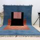 Handwoven Moroccan rug, natural wool, 250cm x 150cm, elegant decoration.