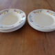 4 hollow plates and 4 old flat plates with floral decoration