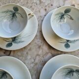 Coffee service for 9 people, Limoges porcelain, signed D'Arnac