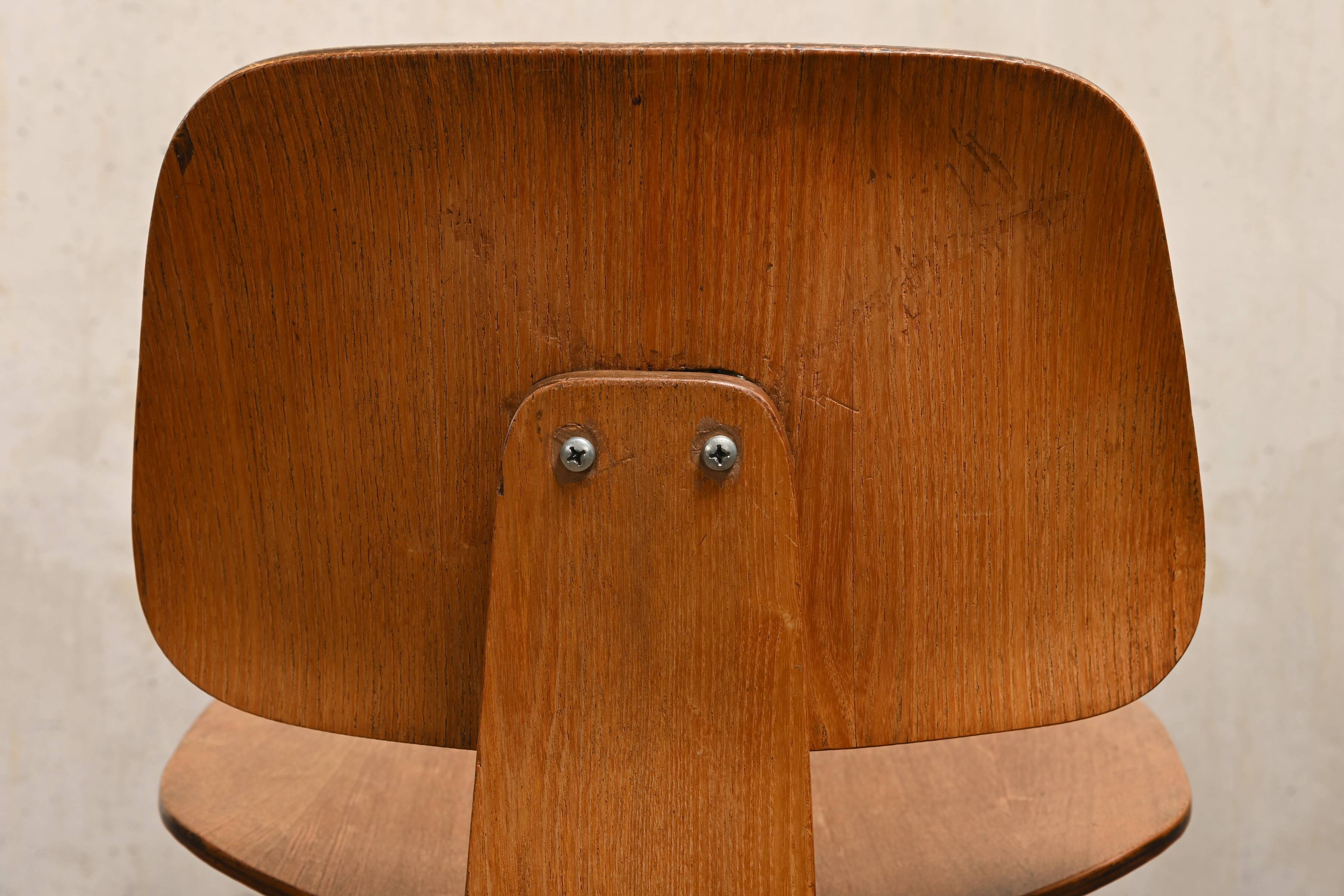 Charles and Ray Eames Early DCW Ash plywood Dining Chairs for Herman Miller