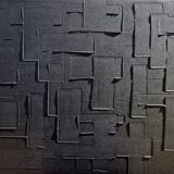 Black minimalist monochrome abstract painting