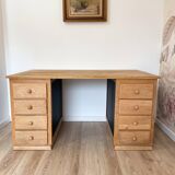 Large solid oak desk