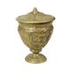 Old Brass Cup Goblet with Lid Mythical Figure 14cm