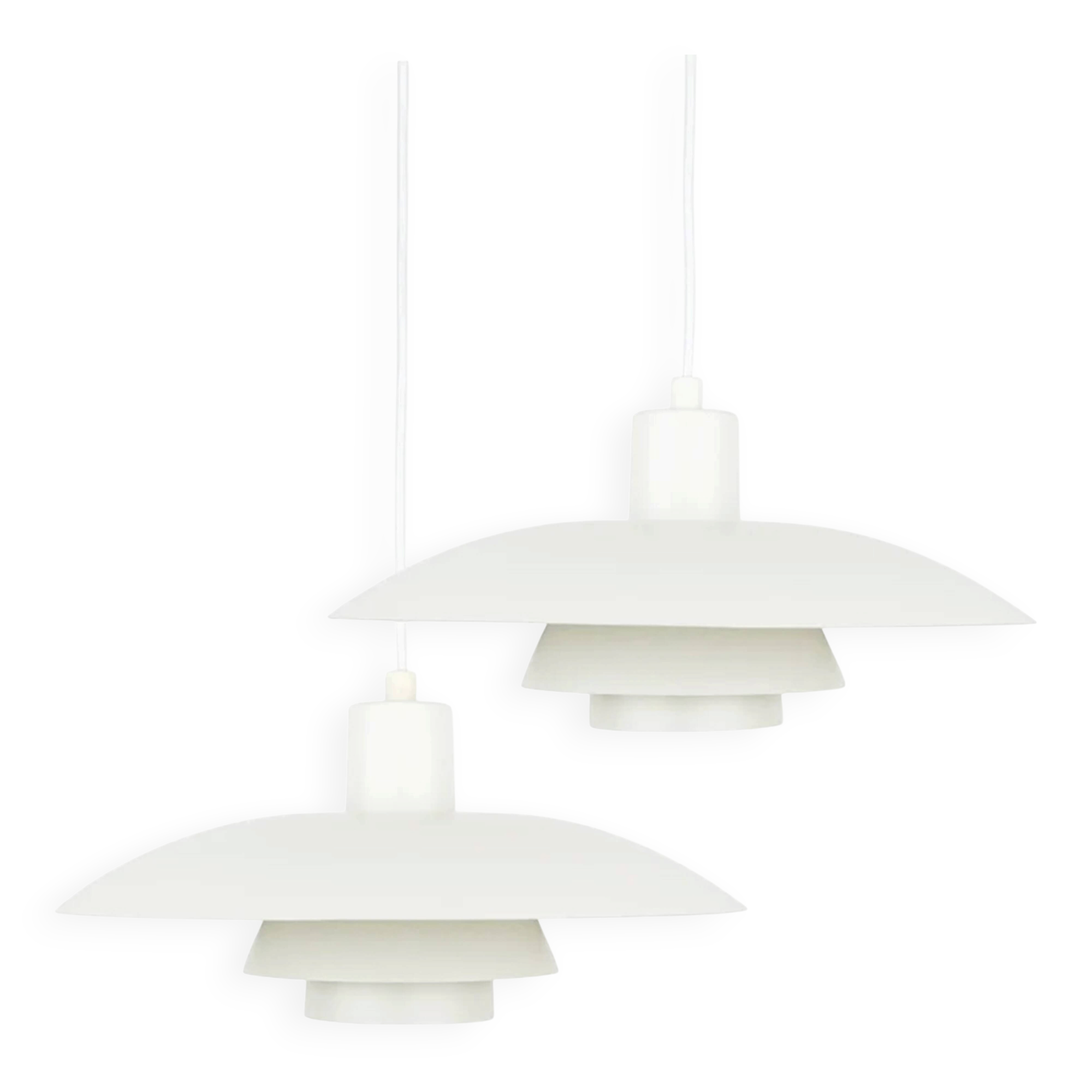 Pair of 2 Danish vintage PH 4/3 pendant lamps by Poul Henningsen, 1966