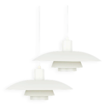 Pair of 2 Danish vintage PH 4/3 pendant lamps by Poul Henningsen, 1966