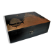 Box modernist box in wood and brass engraved DESIGN Artist JP Chevalier Dinanderie