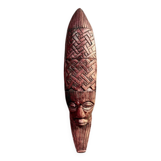 Masque tutsi en plâtre des années 1950 signé Gorza (B)