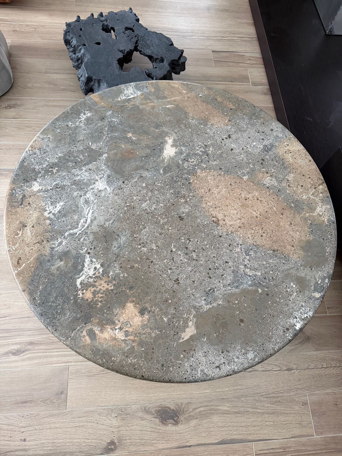 Fossil stone marble coffee table