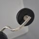 Chandelier 1930 tubular arms to 6 lights black opaline cups