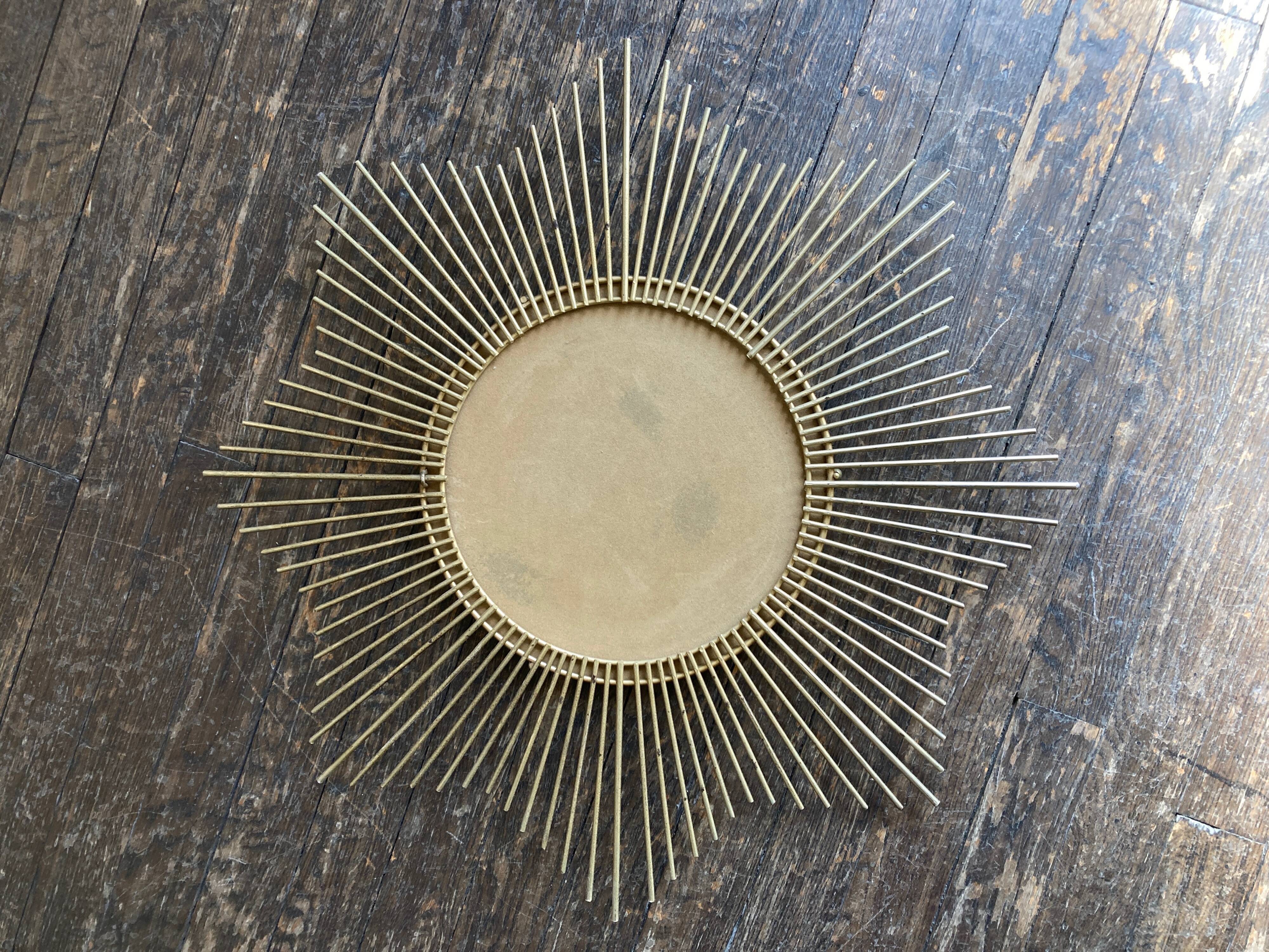 Sun mirror 1960 rn gilded metal