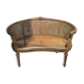 2-seater cane bench