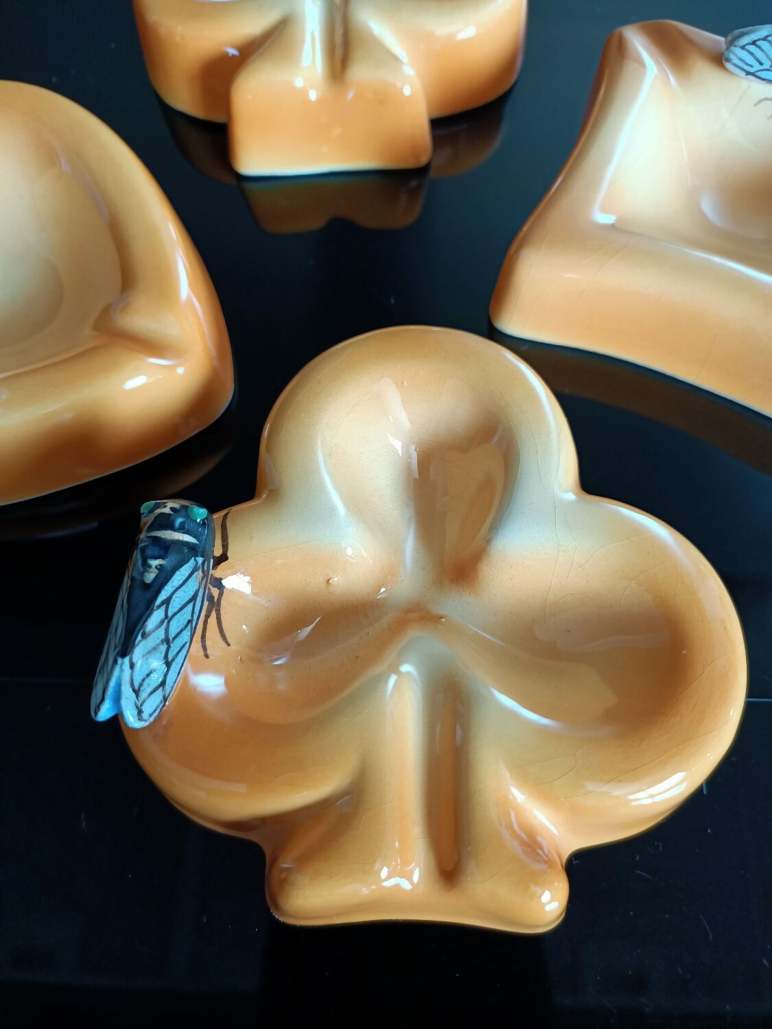 Sicard 4 earthenware collection ashtrays