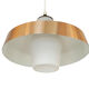 Pendant light in opaline glass with aluminum shade. Sweden 1960s