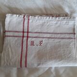 Linen tablecloth with monogram