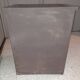 Meuble rangement en bois et osier France 1980 / en bois repeint marron foncé et 3 tiroirs en osier