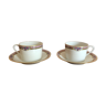 Duo of Limoges porcelain lunch cups