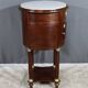 Small Tambour Table in Mahogany, Louis XVI style – Late 19th century