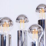 Restored Bauhaus Floor Lamp, Unusual Design, Chrome, New Electrification, France, 1950s