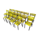 18 yellow metal bistro chairs