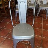 8 industrial iron chairs