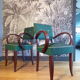 Pair of armchairs bridge mustache