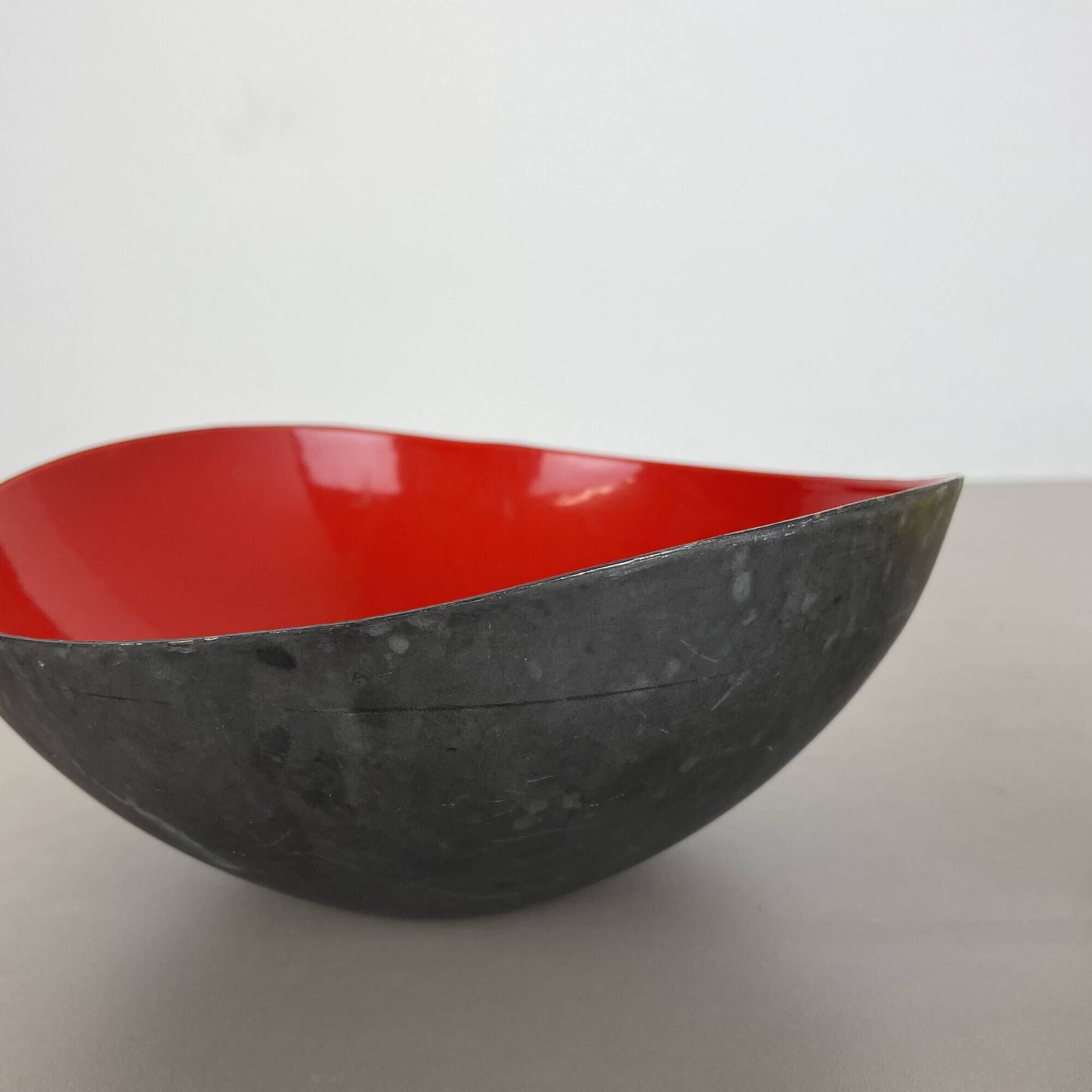 Set of 2 Krenit metal bowls by Herbert Krenchel for Ørskov, Torben, Denmark 1950