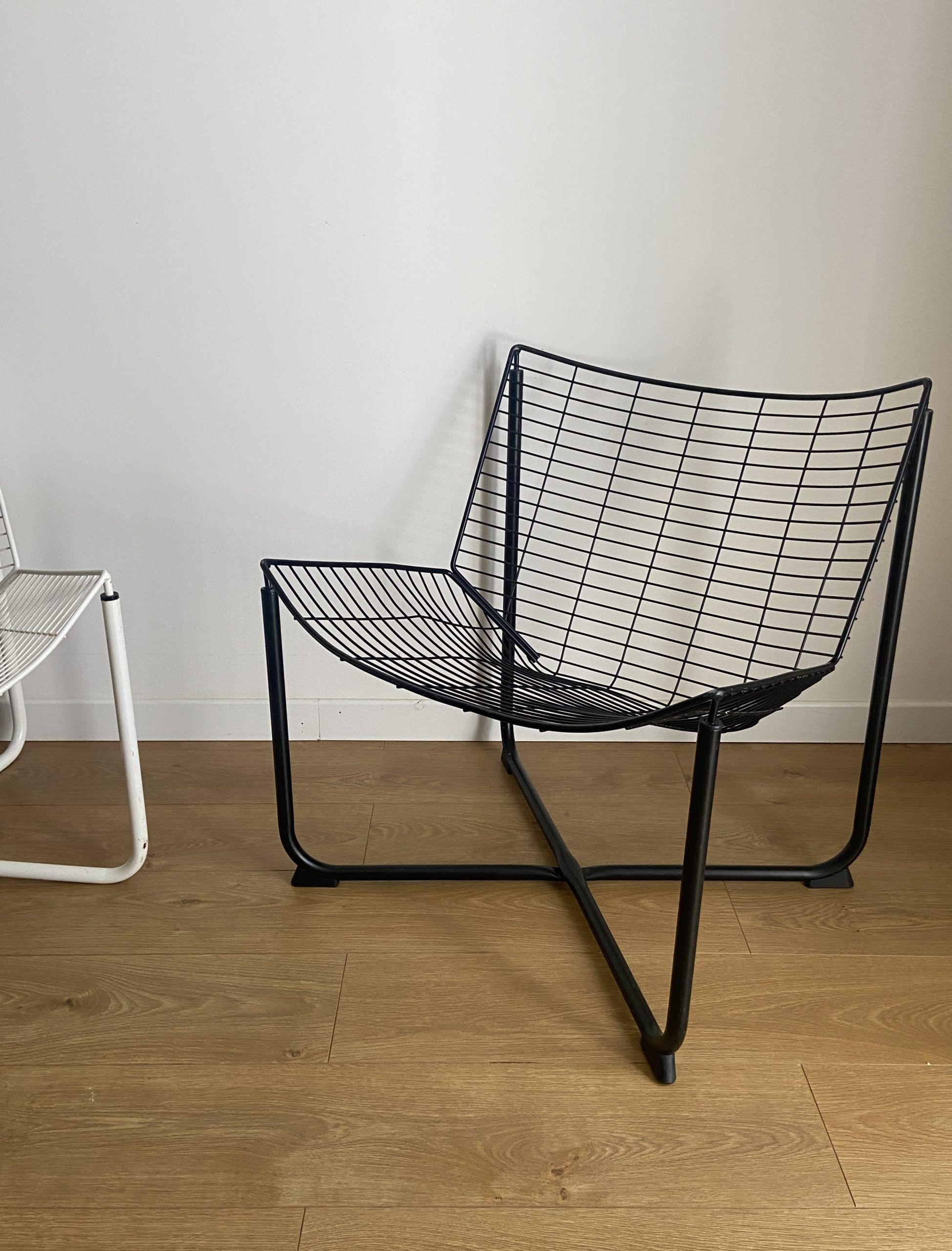 Black räane armchair by niels gammelgaard for ikea