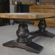 Antique monastery table in solid oak, dovetail joint, 20th century